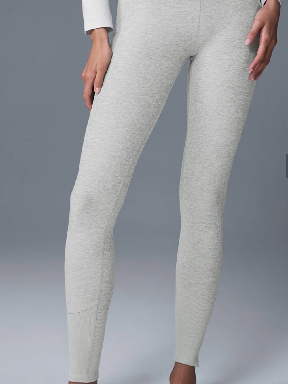 ALO Yoga High Waist Slim Fit Heather Gray Leggings: size XS